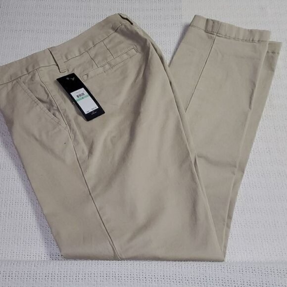 Tommy Hilfiger Logo Khaki Zippered Sz 8 Pants with Pockets - Picture 1 of 13